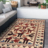 Soumak Kilim Area Rug Handmade White Pictorial 4x6 ft
