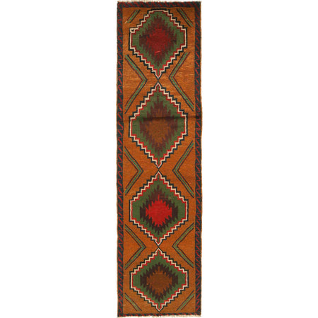 Baluchi Runner Rug Handmade Orange 8' Runner