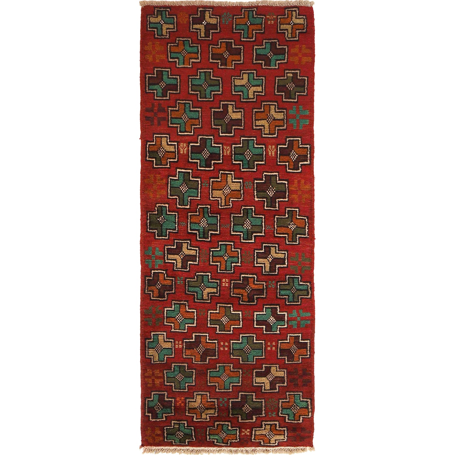 Baluchi Runner Rug Handmade Red 6' Runner