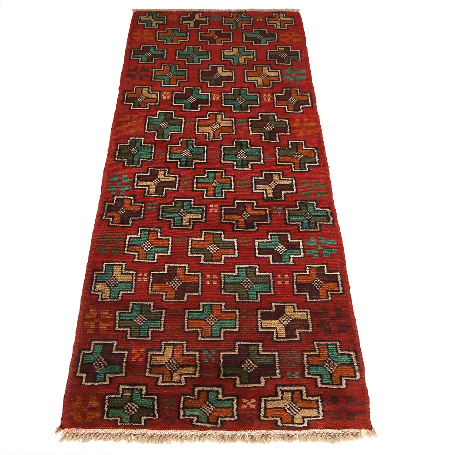 Baluchi Runner Rug Handmade Red 6' Runner