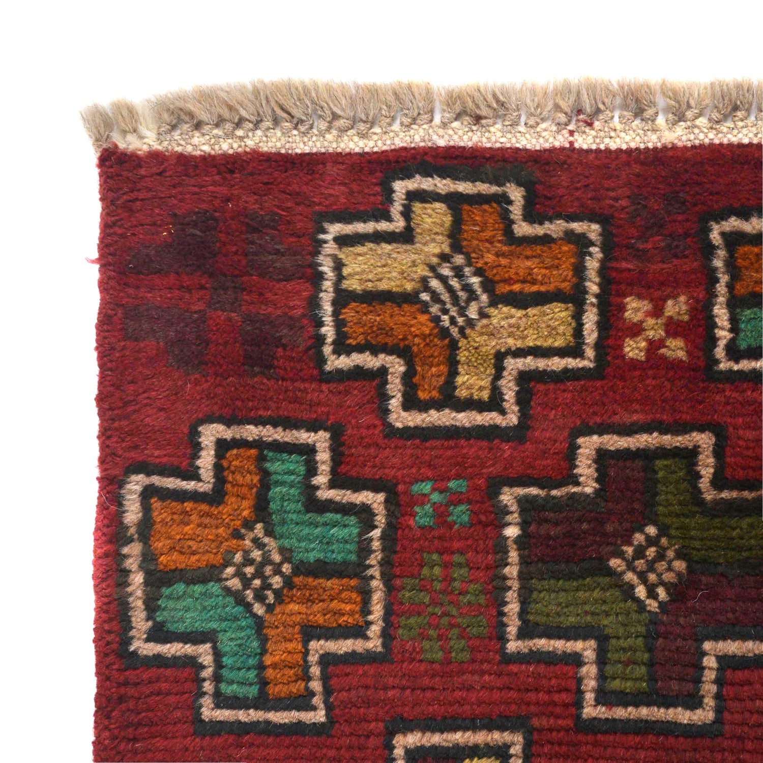 Baluchi Runner Rug Handmade Red 6' Runner