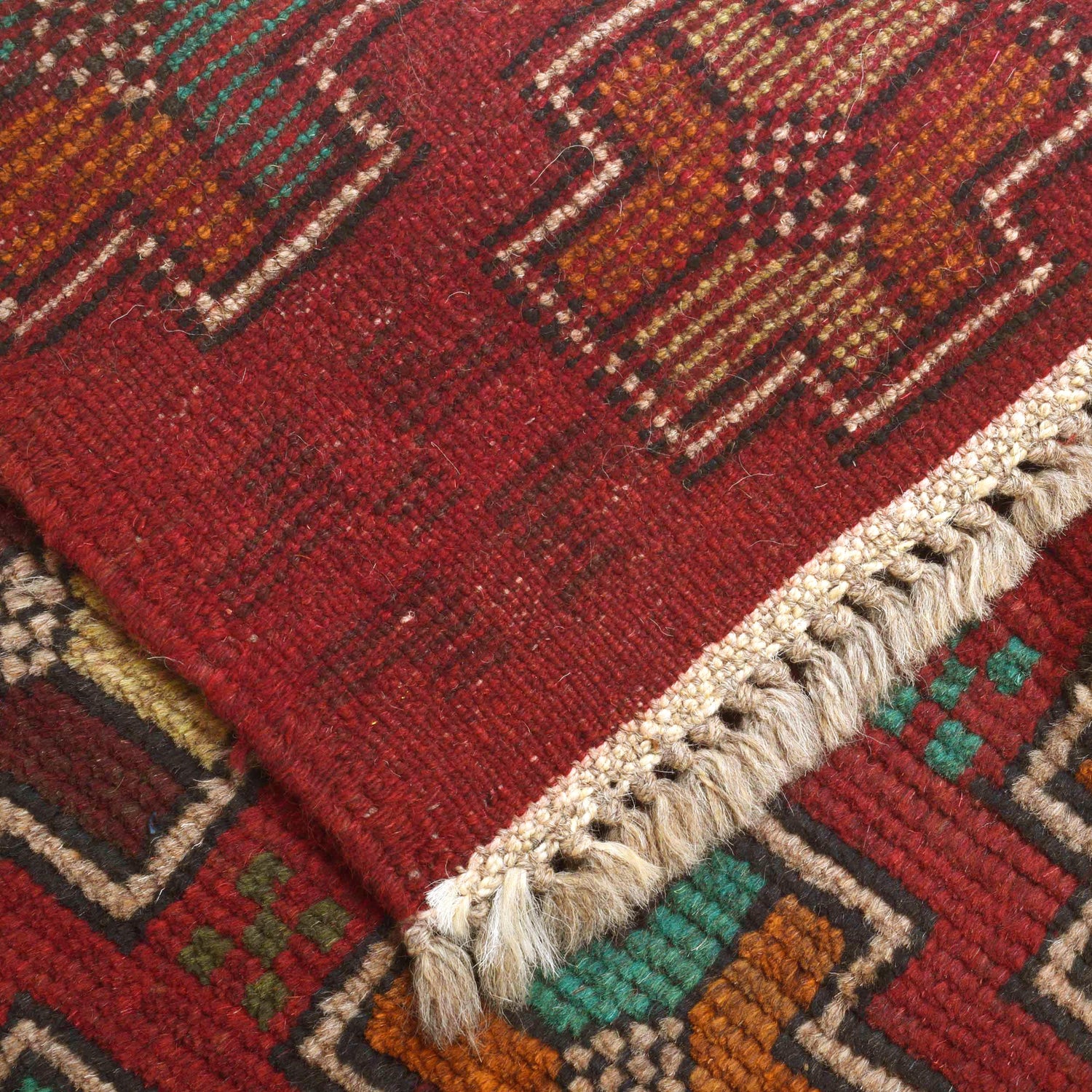 Baluchi Runner Rug Handmade Red 6' Runner
