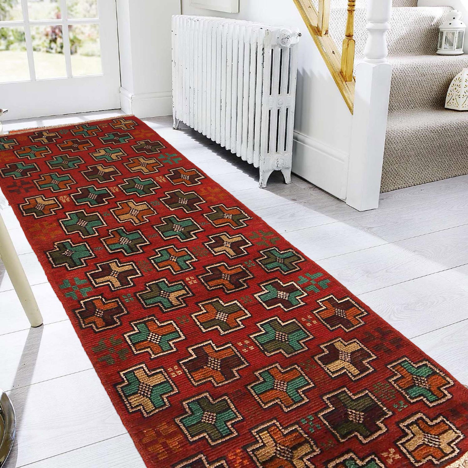 Baluchi Runner Rug Handmade Red 6' Runner