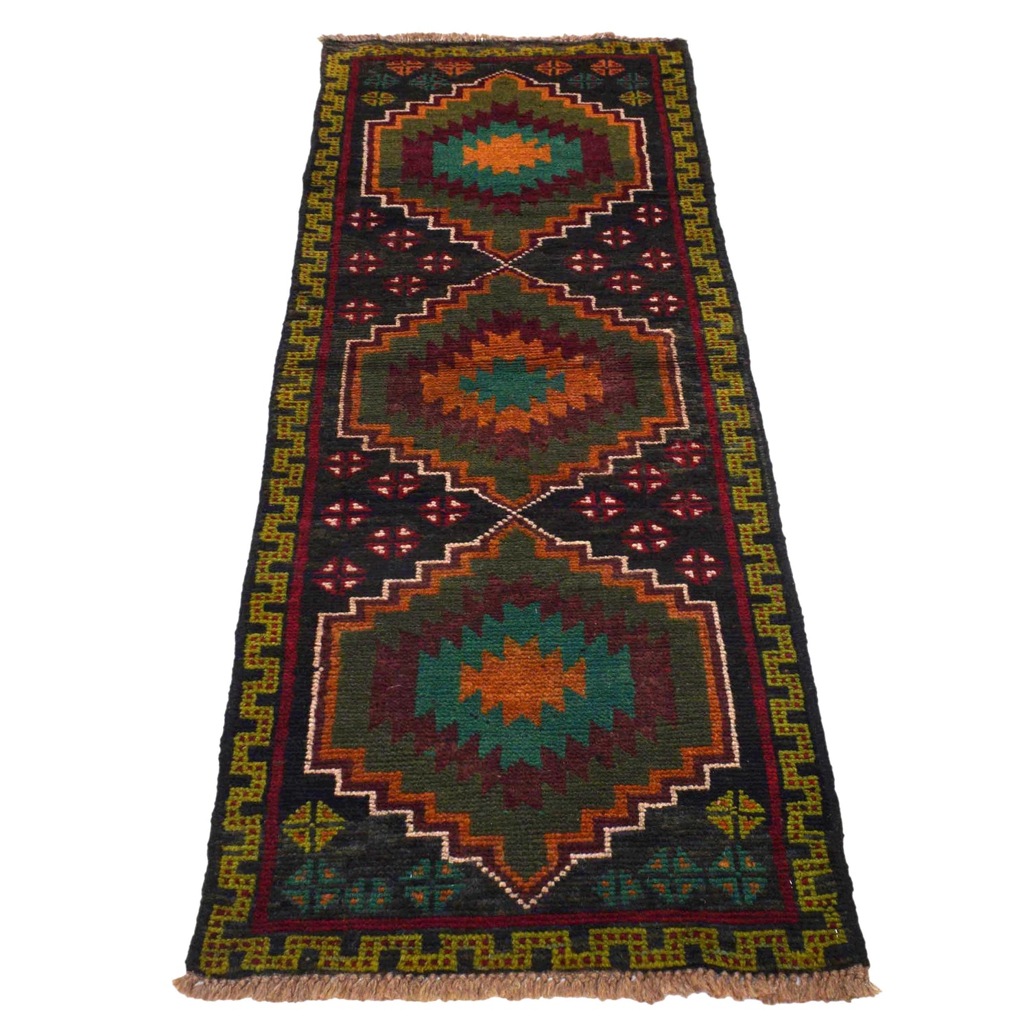 Baluchi Runner Rug Handmade Black 6' Runner