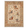 Pictorial Rug Handmade Beige Design