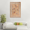 Pictorial Rug Handmade Orange Design