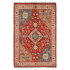 Shirazi Area Rug Handmade Red Medallion 4x6 ft