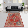 Shirazi Area Rug Handmade Red Medallion 4x6 ft