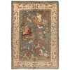 Pictorial Rug Handmade Gray Design