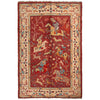 Pictorial Rug Handmade Red Design