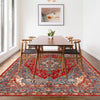 Heriz Area Rug Handmade Multi Medallion 7x10 ft