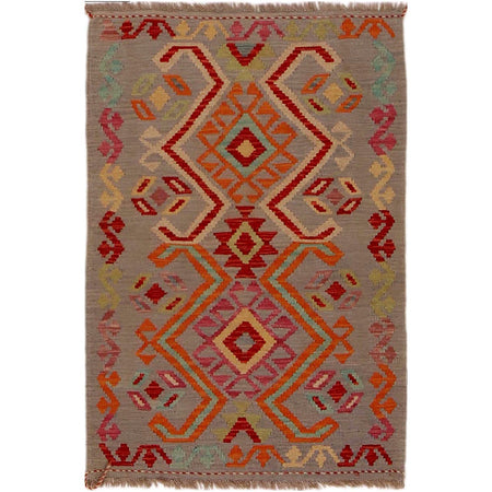 Handmade Multi Kilim Geometric 2x4 ft