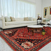Shirazi Area Rug Handmade Red Medallion 7x10 ft