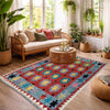 Handmade Multi Kilim Geometric 4x7 ft