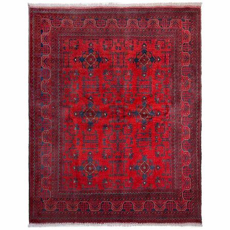 Khal Mohammadi Rug Handmade Red 4x7 ft