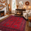 Khal Mohammadi Rug Handmade Red 4x7 ft
