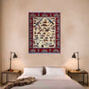 War Area Rug Handmade Beige Tank + Helicopter +Riffle 4x6 ft