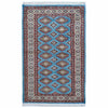 Jaldar Area Rug Handmade Blue Floral 3x5 ft