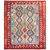 Handmade Multi Kilim Geometric 4x7 ft
