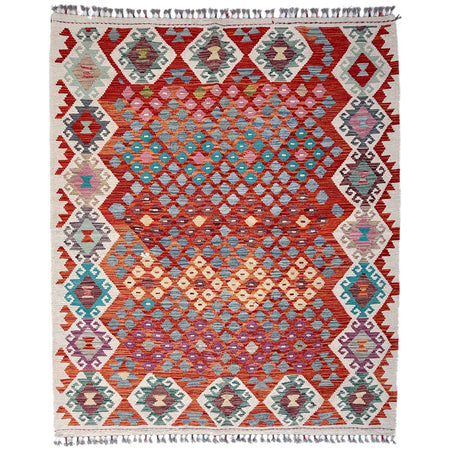 Handmade Multi Kilim Geometric 4x7 ft
