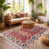 Handmade Multi Kilim Geometric 4x7 ft