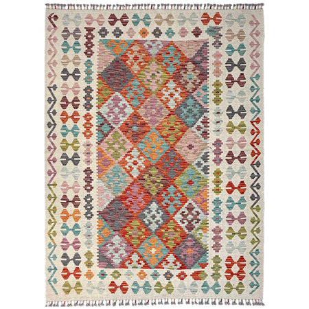 Handmade Multi Kilim Geometric 4x7 ft
