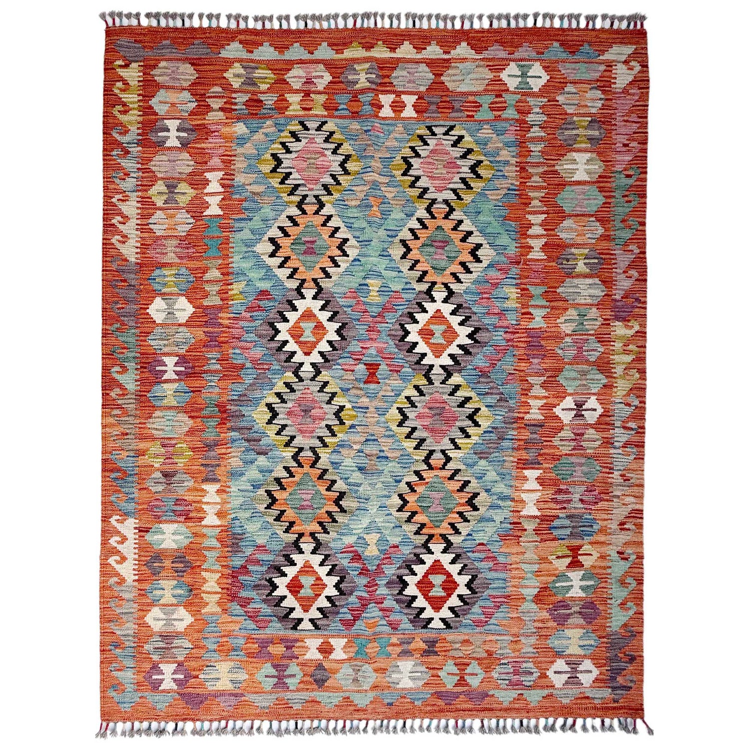 Handmade Multi Kilim Geometric 4x7 ft