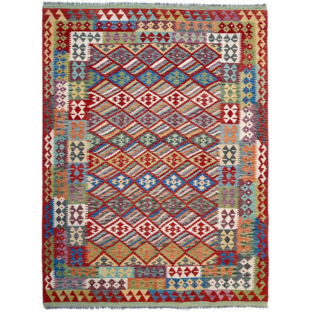 Handmade Multi Kilim Geometric 7x10 ft
