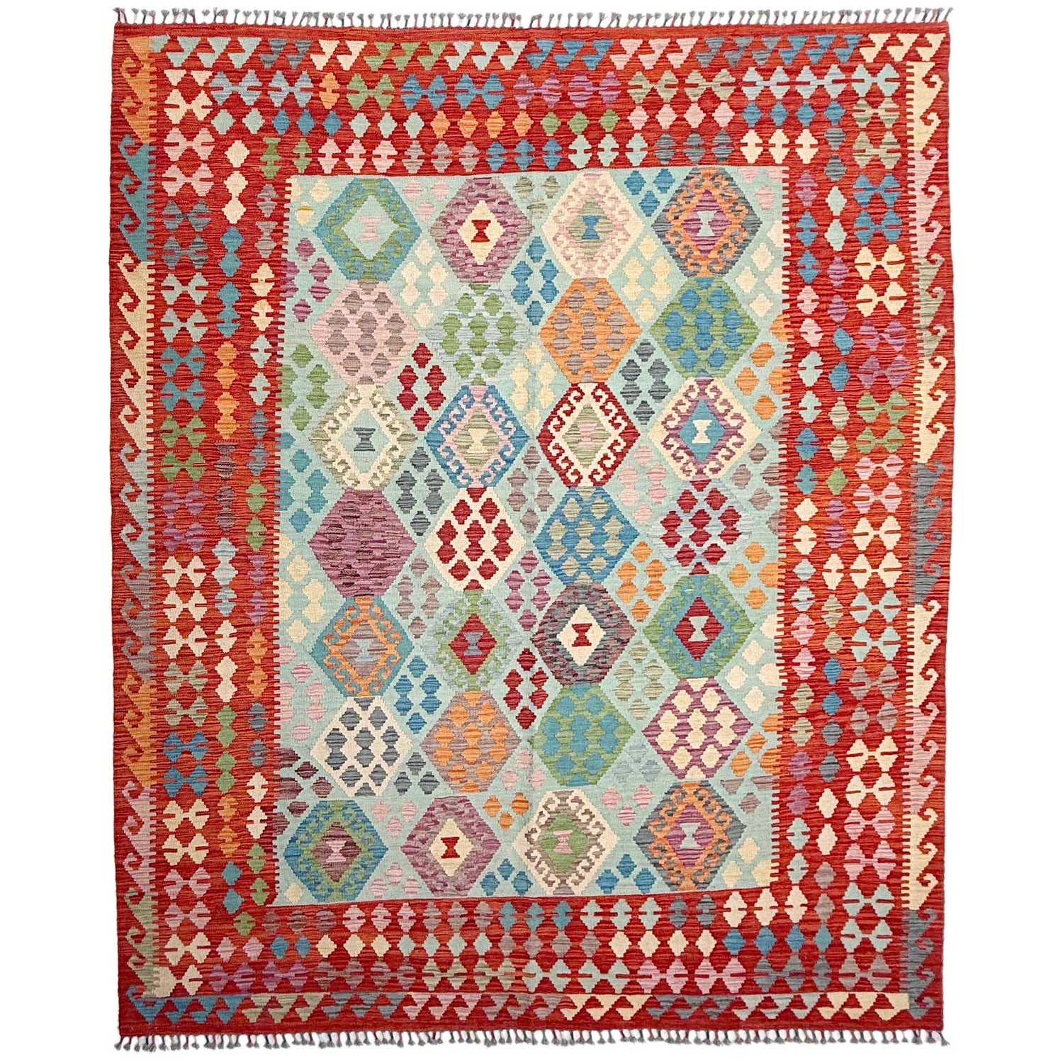 Handmade Multi Kilim Geometric 7x10 ft