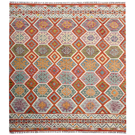 Handmade Multi Kilim Geometric 8x10 ft