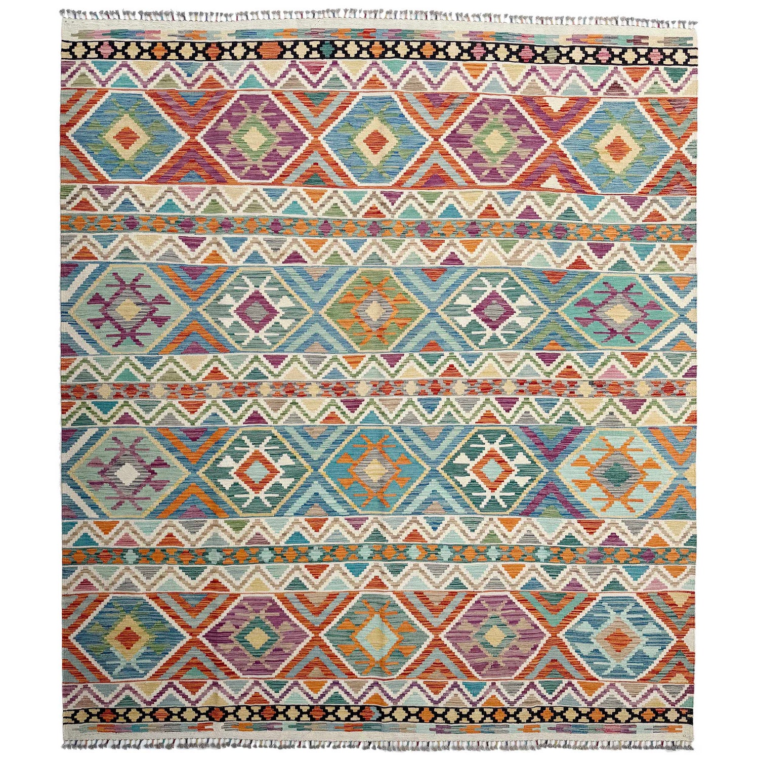 Handmade Multi Kilim Geometric 8x10 ft