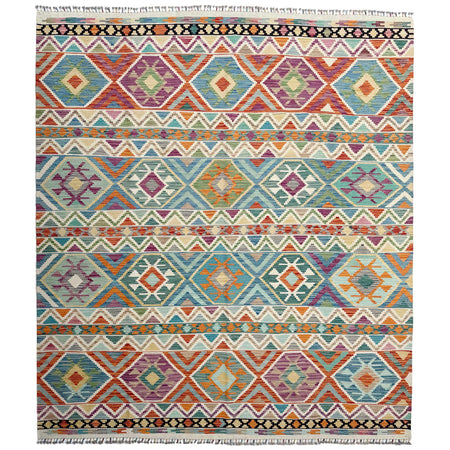 Handmade Multi Kilim Geometric 8x10 ft