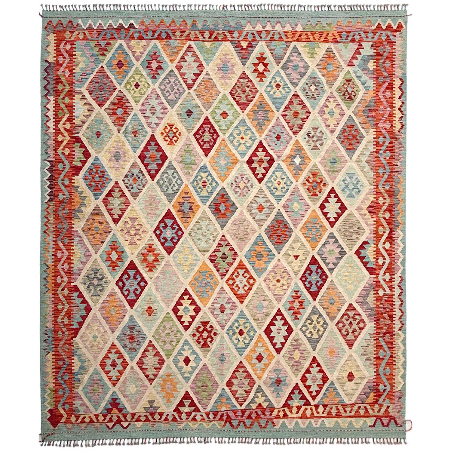 Handmade Multi Kilim Geometric 8x10 ft