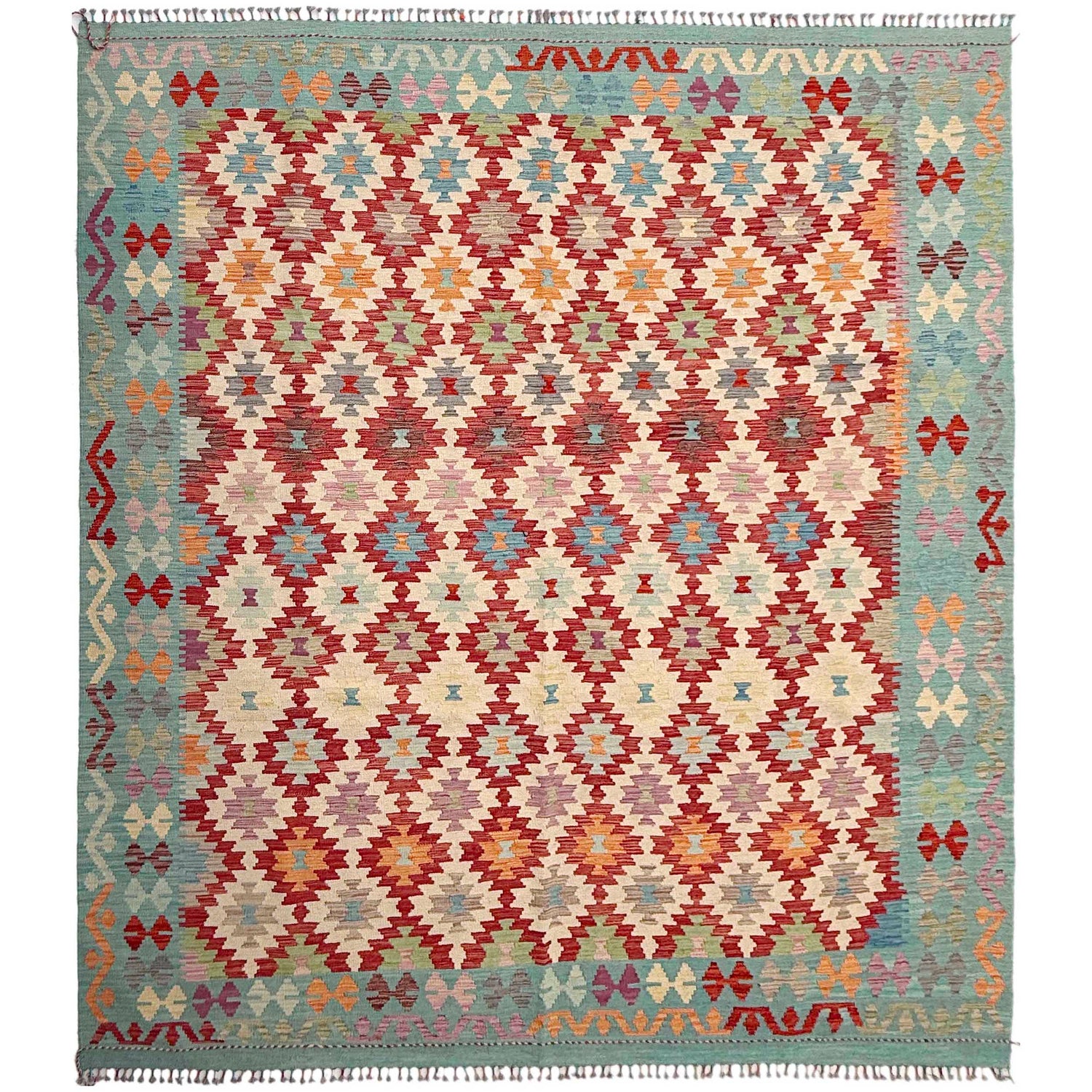 Handmade Multi Kilim Geometric 8x10 ft