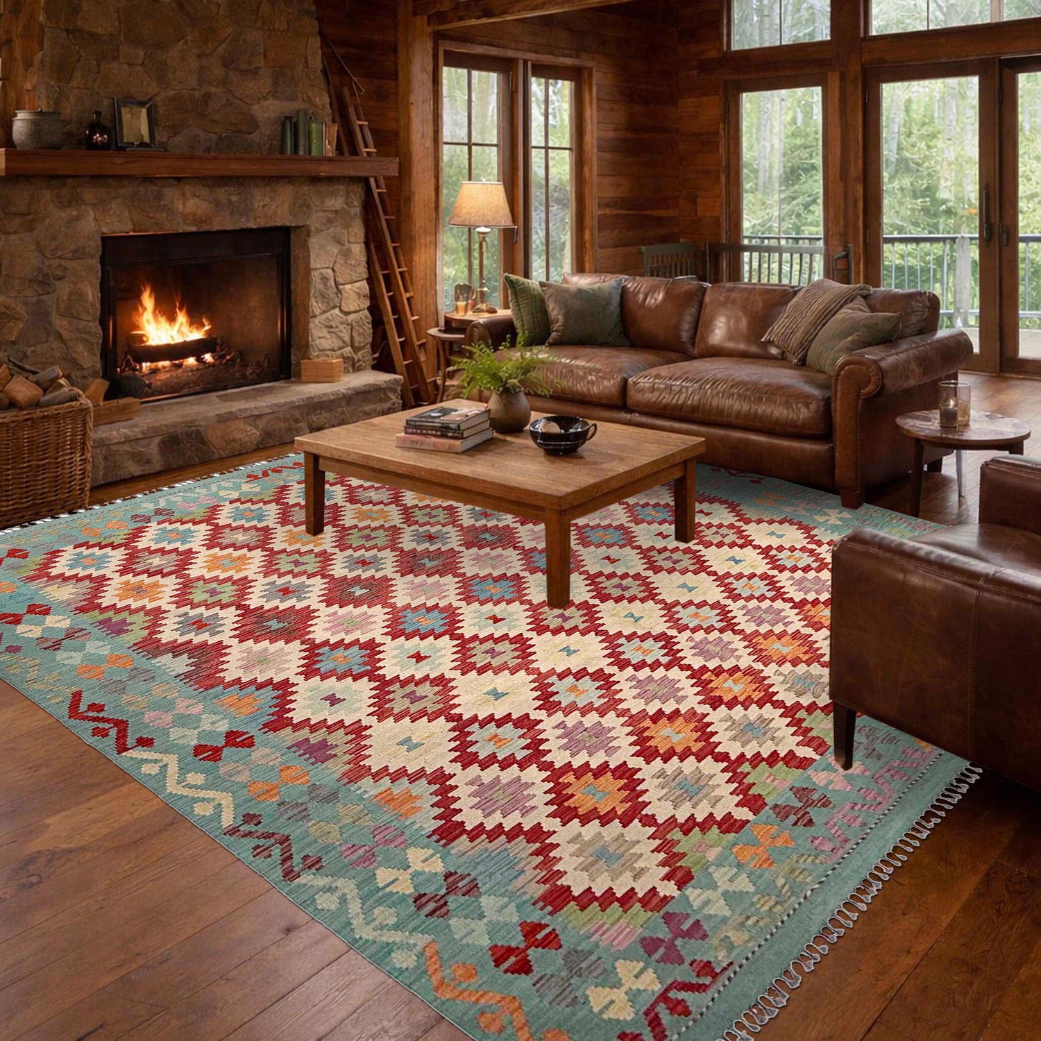 Handmade Multi Kilim Geometric 8x10 ft