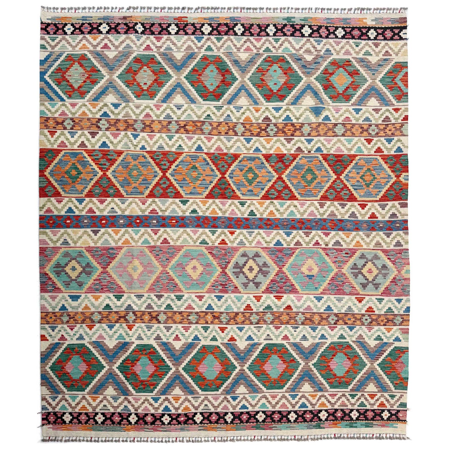 Handmade Multi Kilim Geometric 8x10 ft