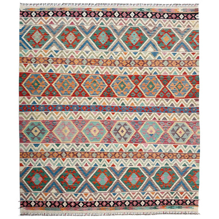 Handmade Multi Kilim Geometric 8x10 ft