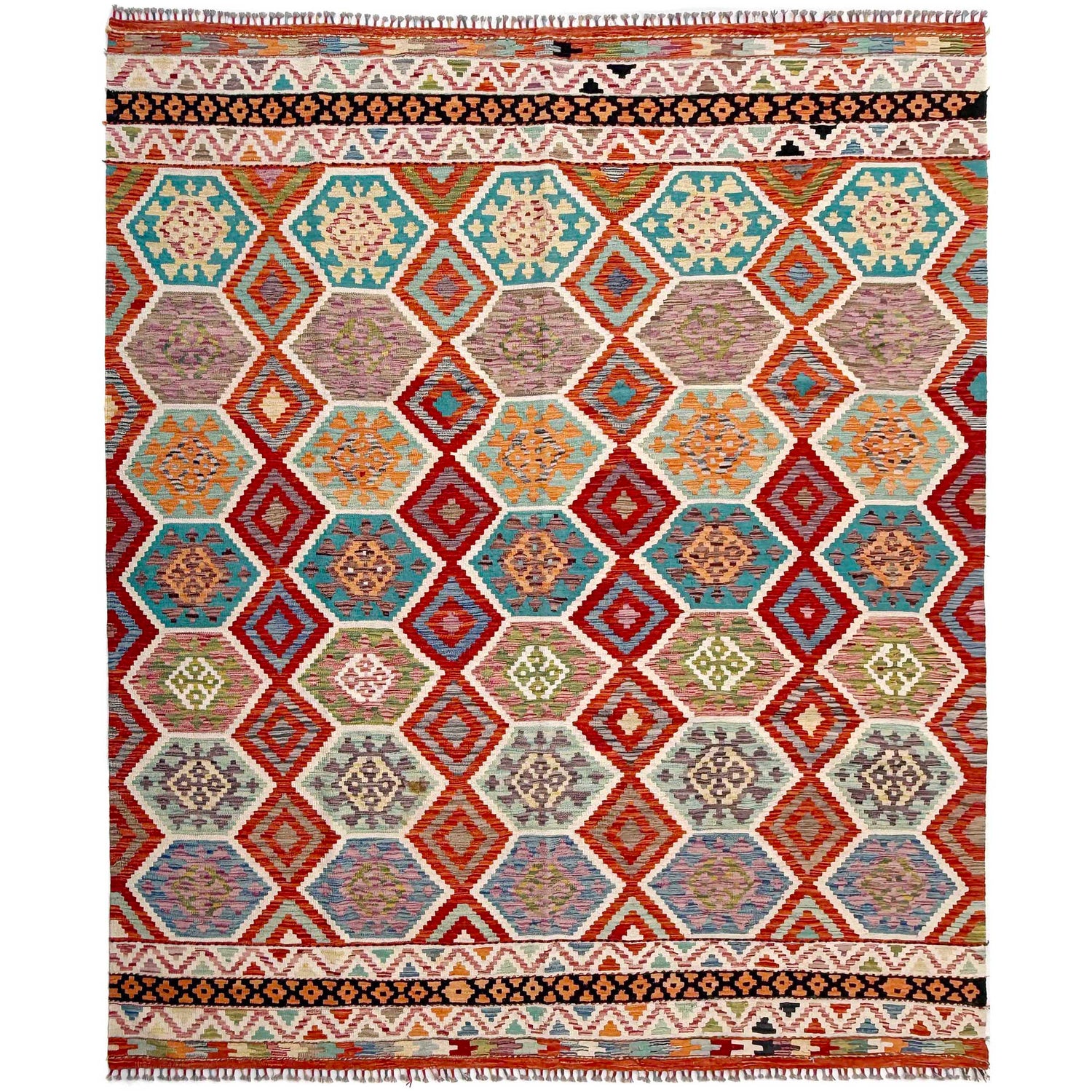 Handmade Multi Kilim Geometric 8x10 ft