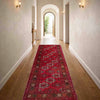 Khoja Roshnai Runner Rug Handmade Red Floral 8' Runner