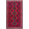 Baluchi Rug Handmade Red Floral 4x6 ft