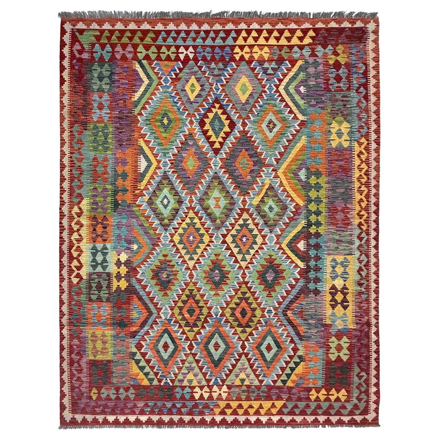 Handmade Multi Kilim Geometric 7x10 ft