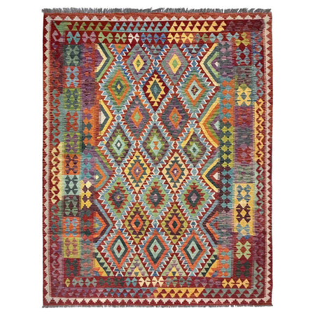 Handmade Multi Kilim Geometric 7x10 ft