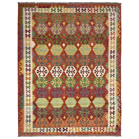 Handmade Multi Kilim Geometric 7x10 ft