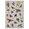 Embroidery Kilim Area Rug Handmade Beige Animal 4x6 ft