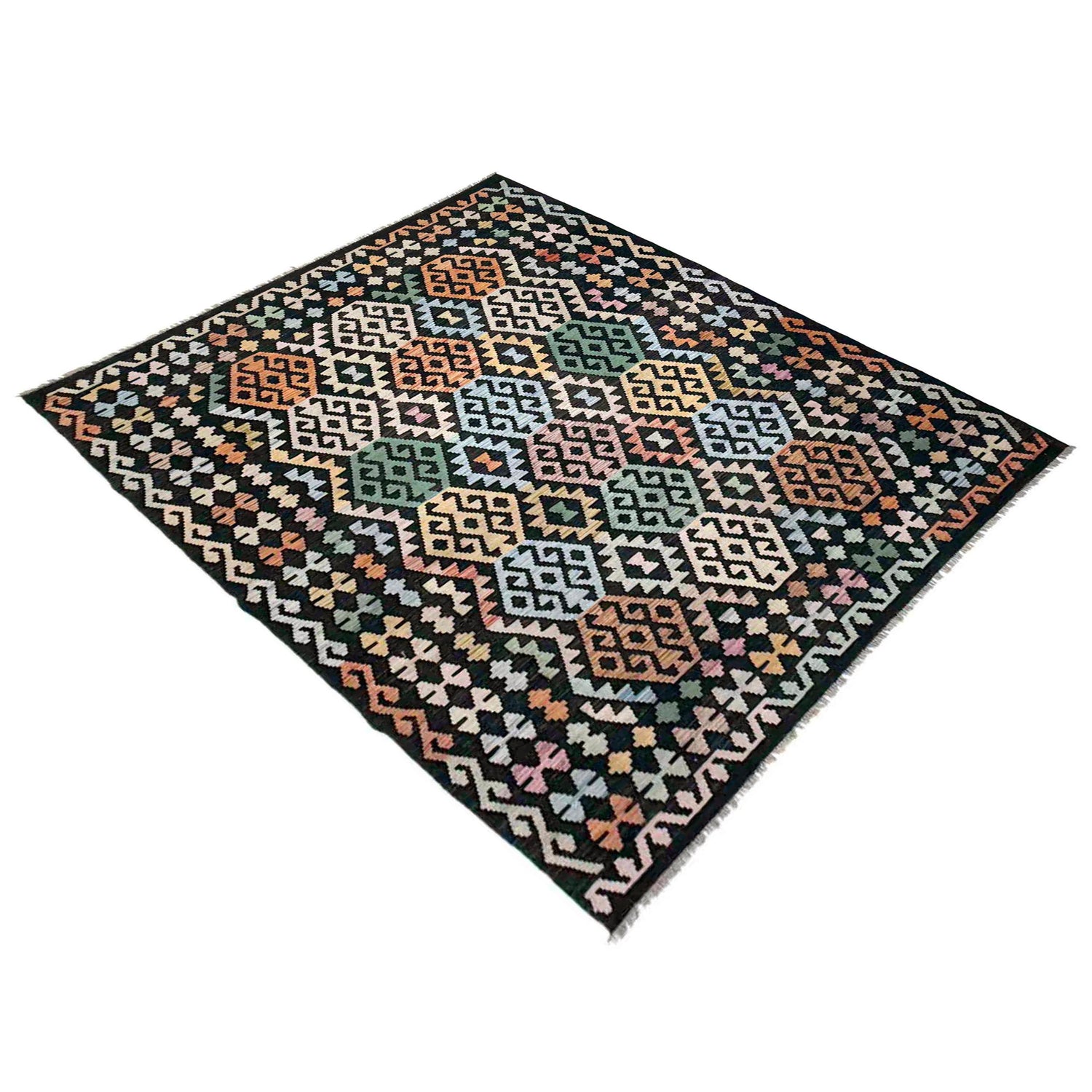 Handmade Multi Kilim Geometric 5x8 ft