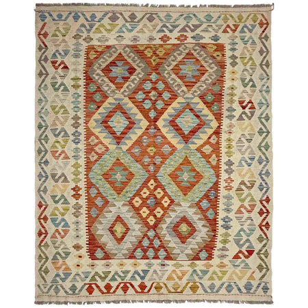 Handmade Multi Kilim Geometric 4x7 ft