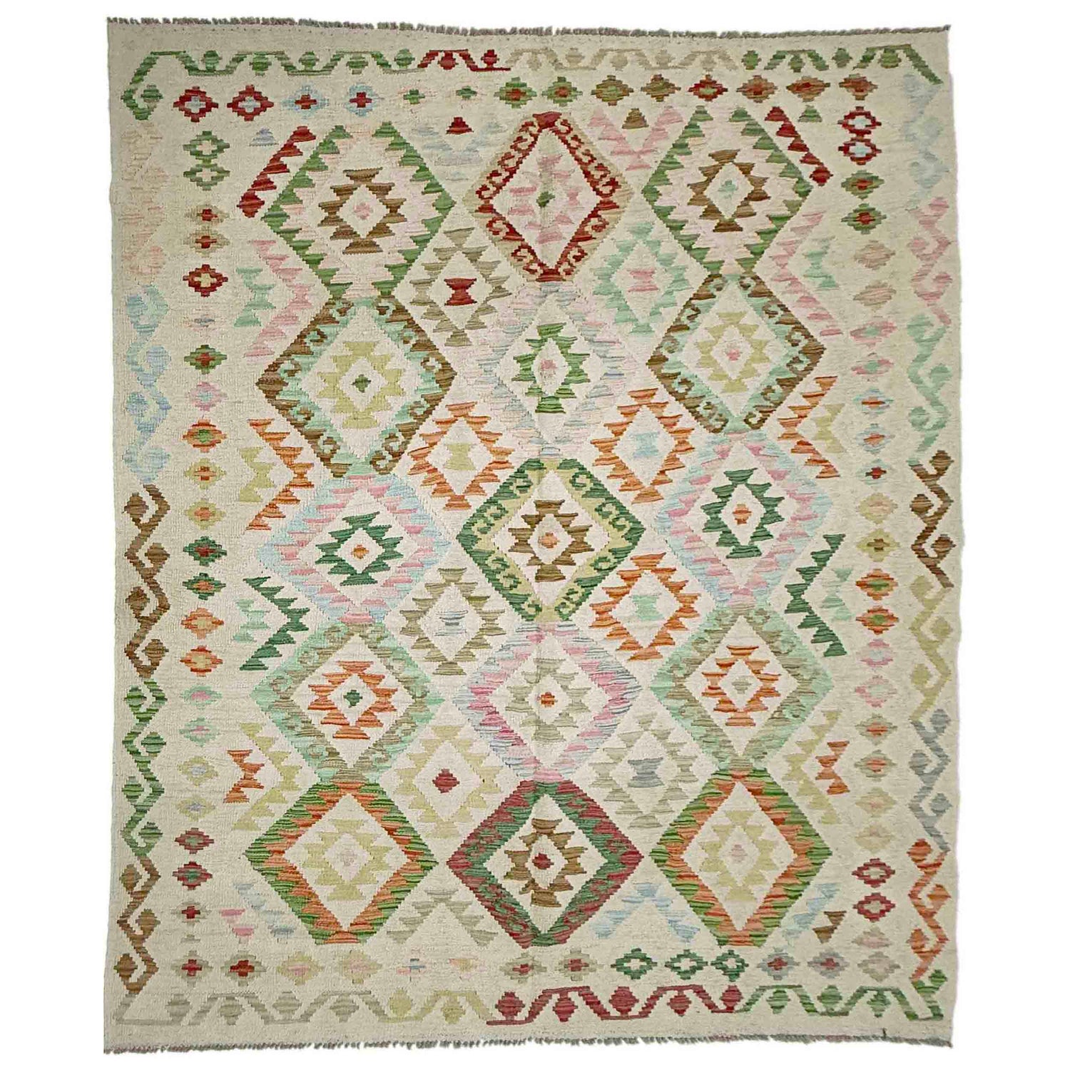 Handmade Multi Kilim Geometric 5x8 ft