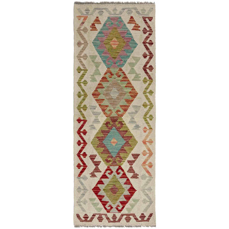 Handmade Multi Kilim Geometric 6' Runner