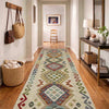 Handmade Multi Kilim Geometric 10' Runner