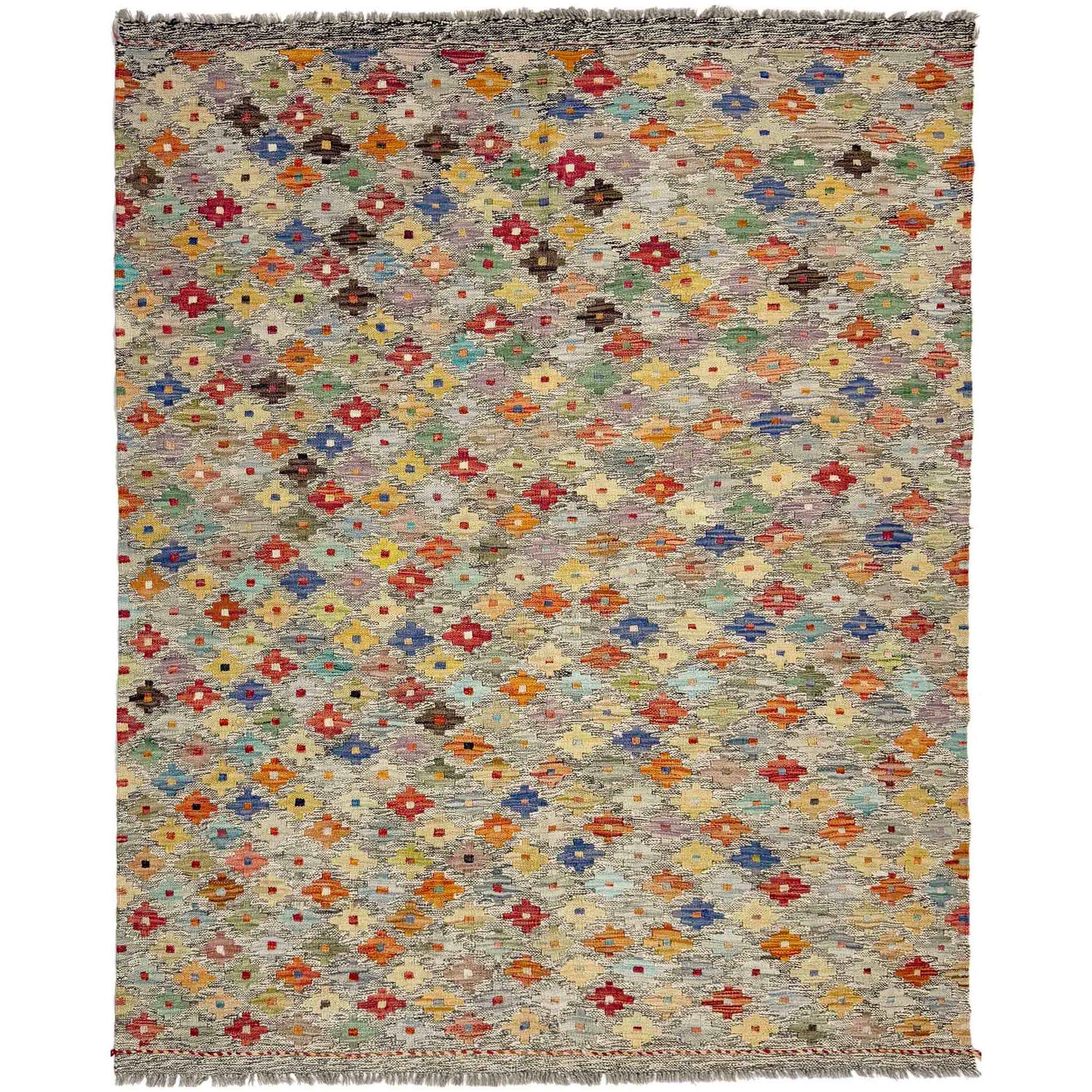 Handmade Multi Kilim Geometric 4x7 ft